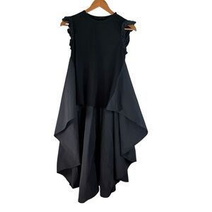 English Factory Sleeveless Asymmetrical High Low Mixed Media Dress Size XS